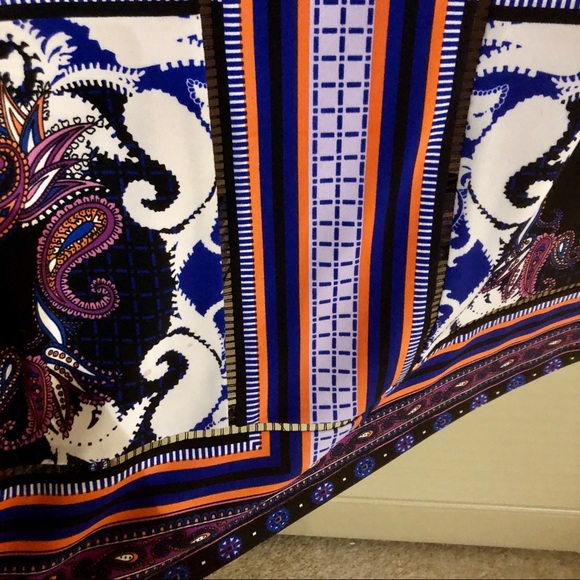 Adrianna Papell Black & Purple Paisley Shift Dress - Picture 7 of 12